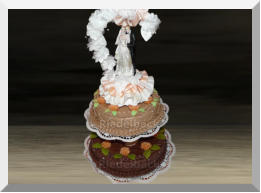 Hochzeitstorte 2-Stöckig: Schokocreme, Noughatcreme